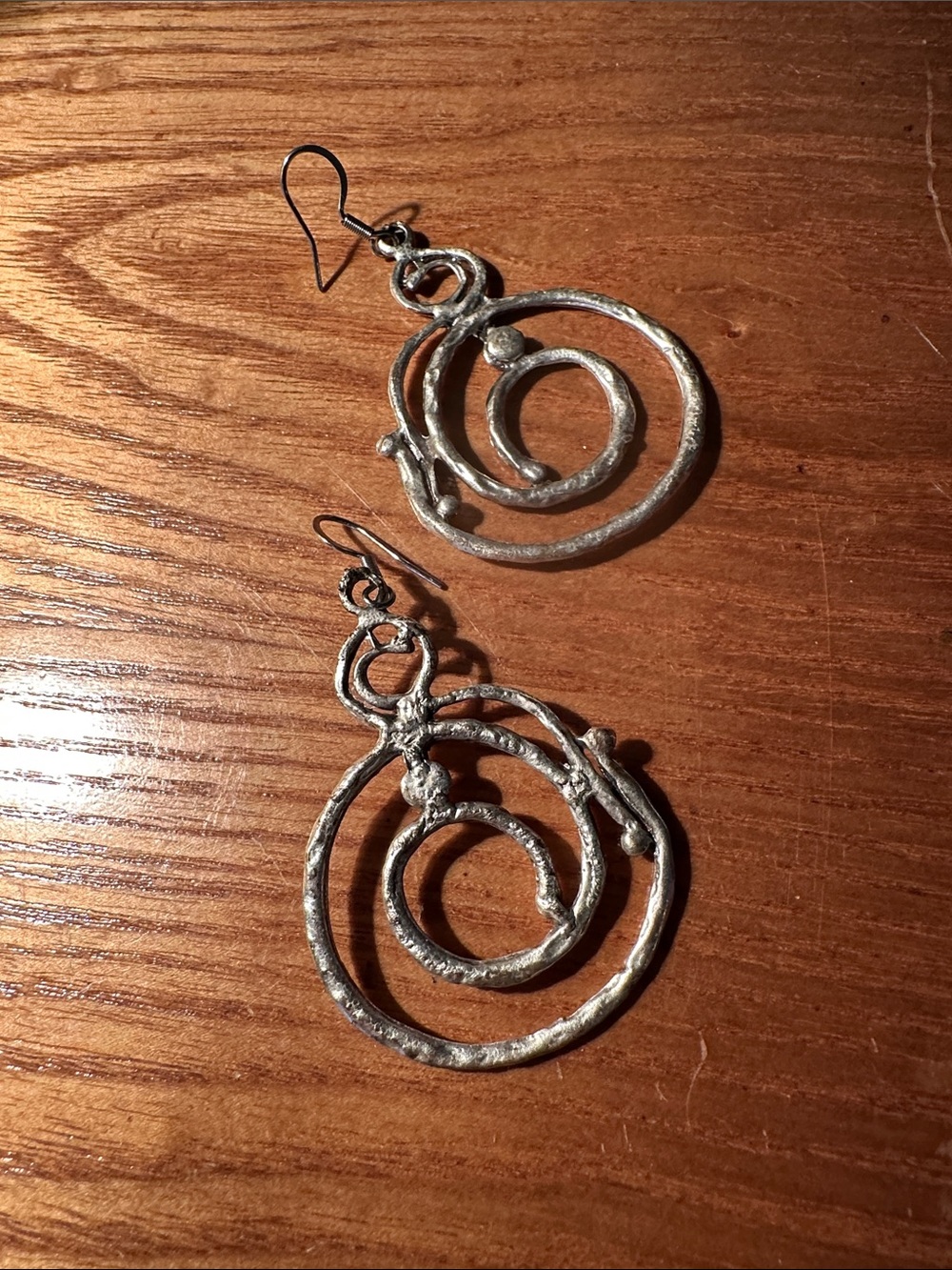 Silver-Tone Spiral Drop Earrings - Women Jewelry